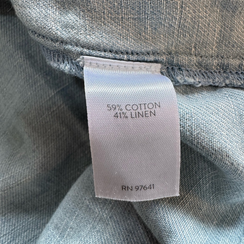 NWT J. Jill Blue Denim Button Front Duster Jacket Somerset Wash size Large Tall - Picture 9 of 15